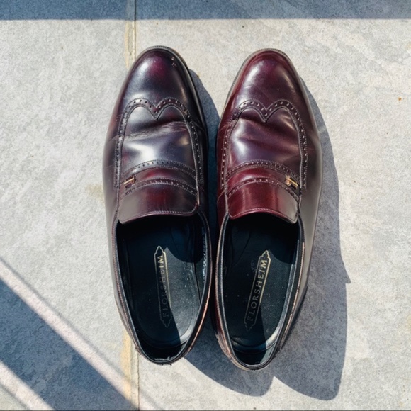 Florsheim Burgundy Vintage Leather Cat Eye Shoes - Picture 12 of 14